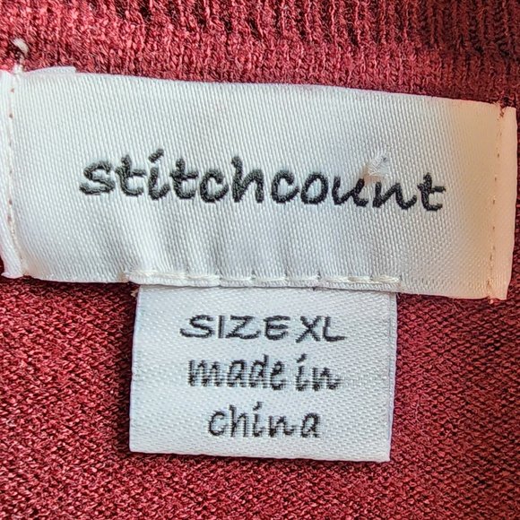 Stitchcount Cranberry Turtleneck Sweater Size XL - Picture 8 of 14